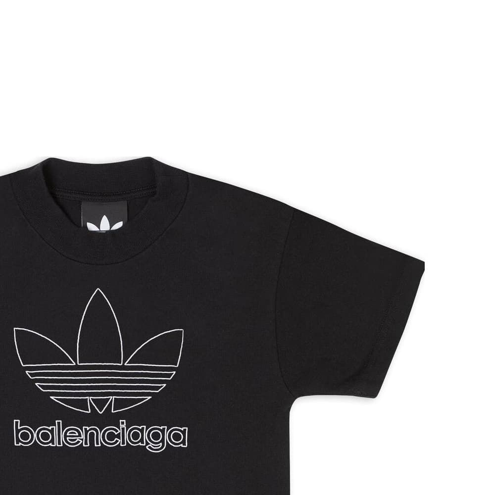 Футболка Balenciaga x adidas SS23 Logo T-Shirt Kids Black - изображение 7