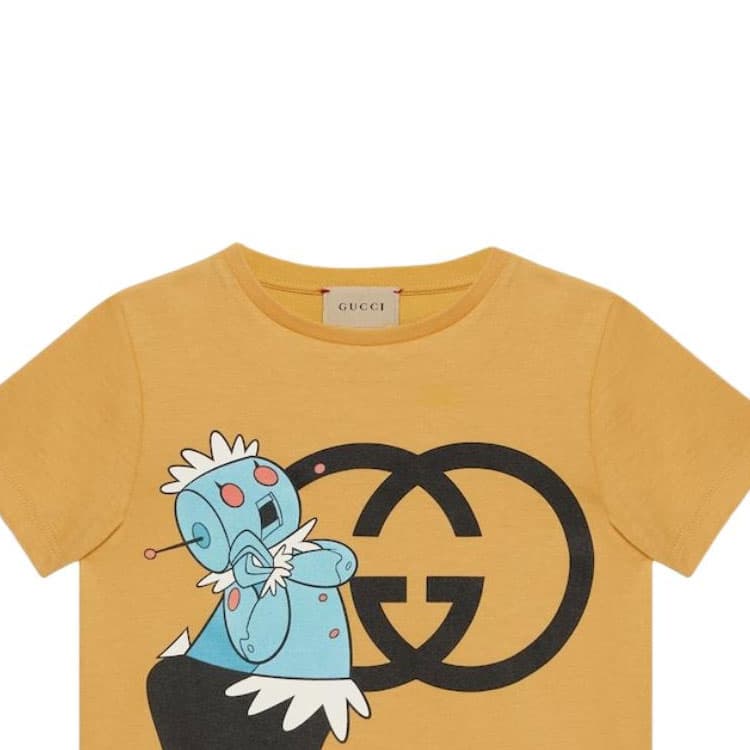 Футболка GUCCI Logo T-Shirt Yellow - изображение 5