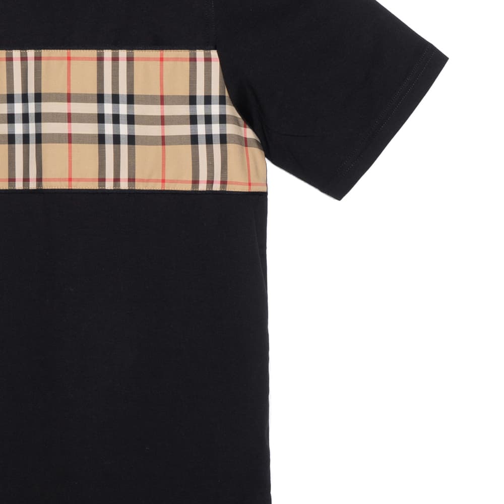 Футболка Burberry SS23 Patchwork Stripe T-Shirt Kids Black — фото 7