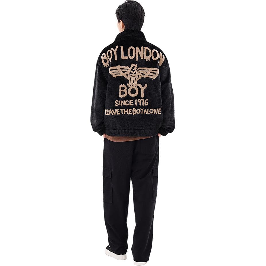 Куртка Boy London Мужское пальто из бархата черного цвета - изображение 4