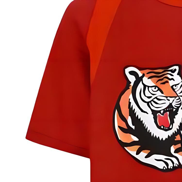 Футболка GUCCI Kids SS22 Tiger Print T-Shirt - изображение 3