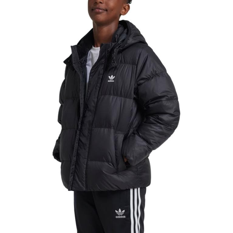Adidas Originals Хлопковый пуховик Adicolor Черный Детский Возраст 3-7 лет - изображение 3