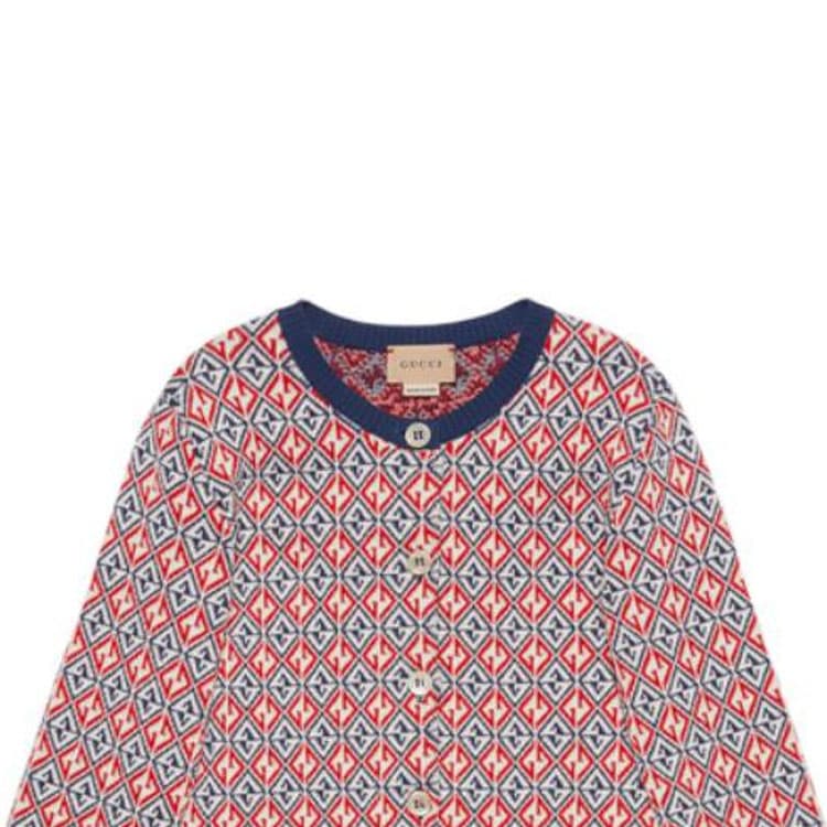 Gucci SS22 Jacquard Knit Sweater Kids Blue - изображение 3