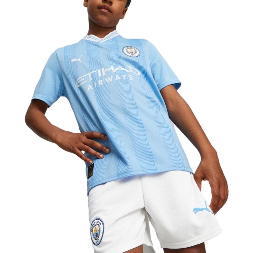 Футболка PUMA Manchester City Домашний Комплект Светло-Синий Kids T-Рубашки - изображение 3