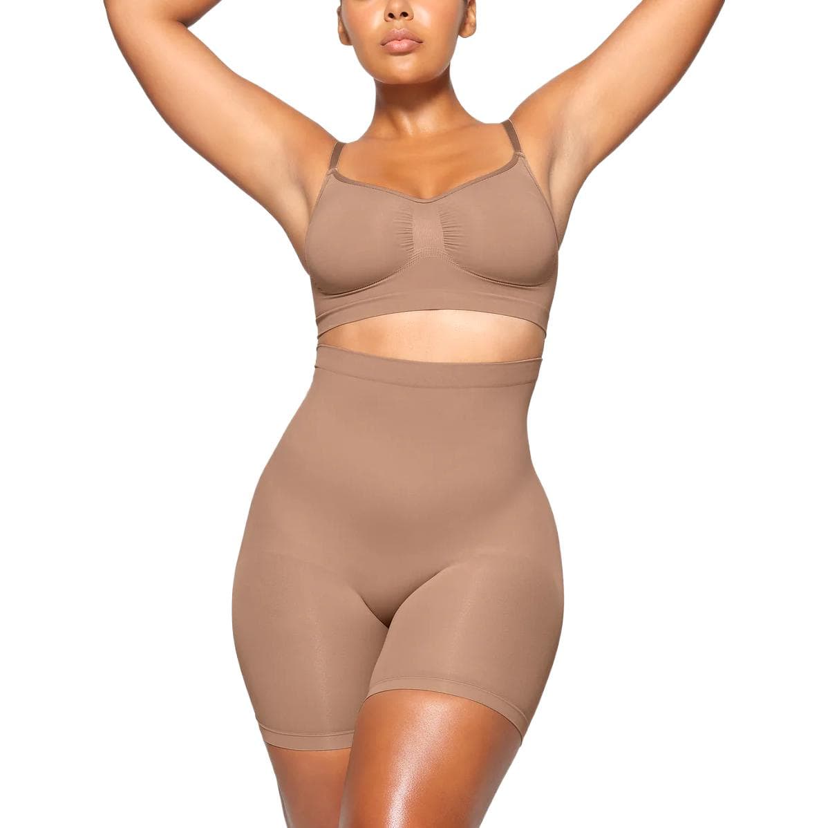 Трусы SKIMS Бесшовные Sculpt MID Бедра Короткие Боксеры Женские Sienna Сienna - изображение 2