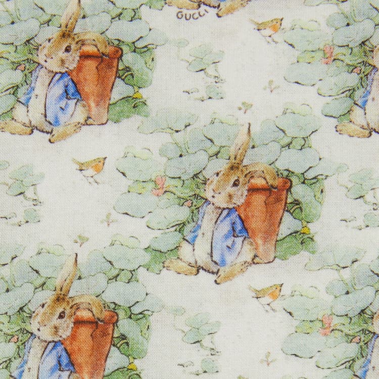 GUCCI x Peter Rabbit Повседневная рубашка SS24 зеленая детская - изображение 2