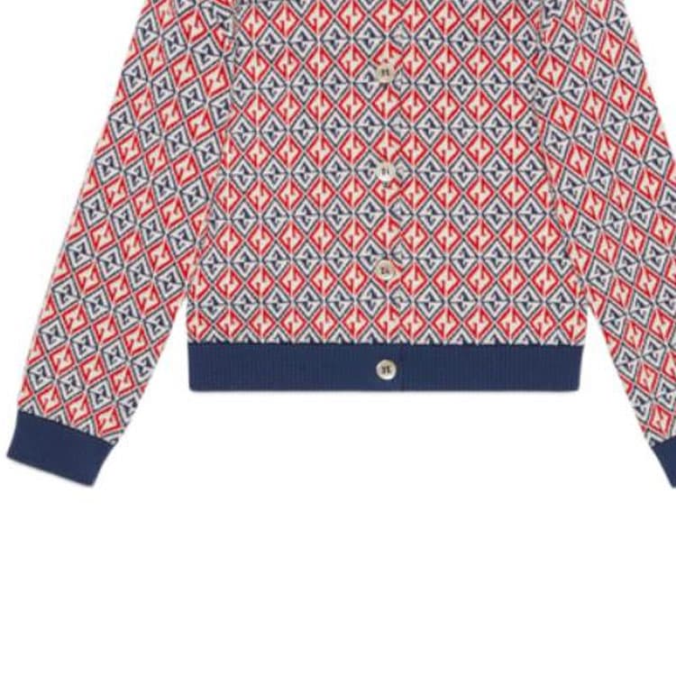 Gucci SS22 Jacquard Knit Sweater Kids Blue - изображение 6