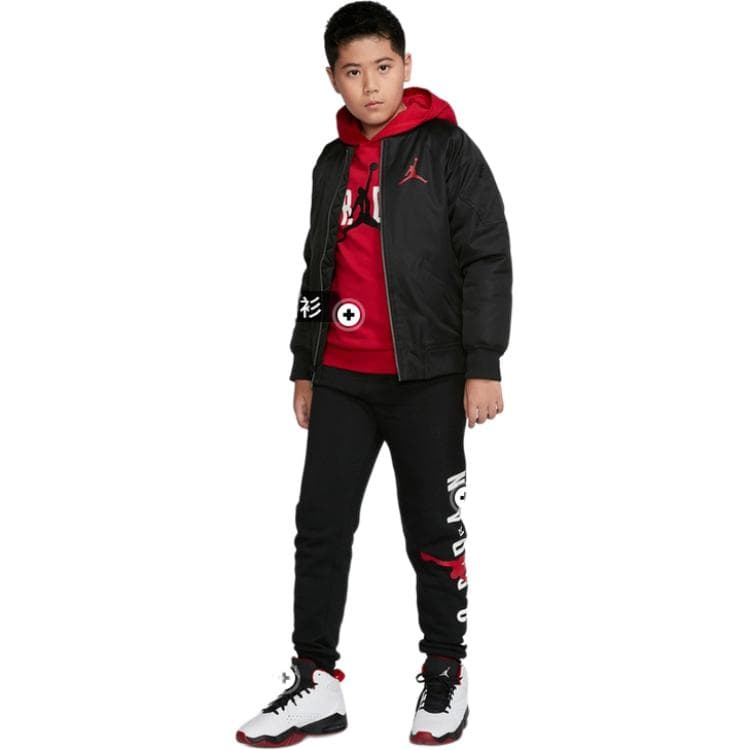 Jordan Jacket с принтом логотипа, термозащитный, черный, детский - изображение 7