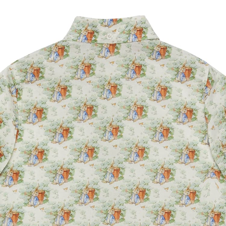 GUCCI x Peter Rabbit Повседневная рубашка SS24 зеленая детская - изображение 6