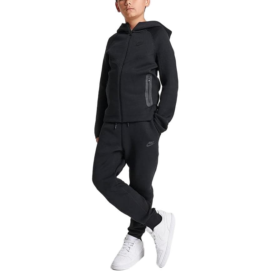 Nike Спортивные трикотажные штаны Sportswear Tech Fleece для мальчиков черные подростковые - изображение 3