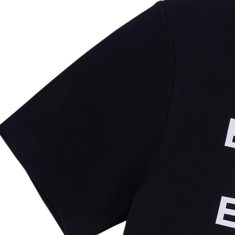 Футболка Burberry Logo Print Cotton T-Shirt Kids Black - изображение 4