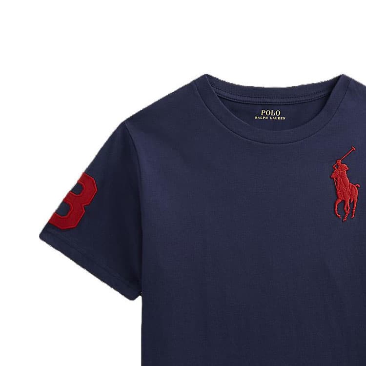 Футболка Polo Ralph Lauren Big Pony T Рубашка SS23 Классическая версия Элегантный Темно-синий Подростковый - изображение 3