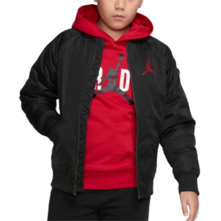 Jordan Jacket с принтом логотипа, термозащитный, черный, детский - изображение 9
