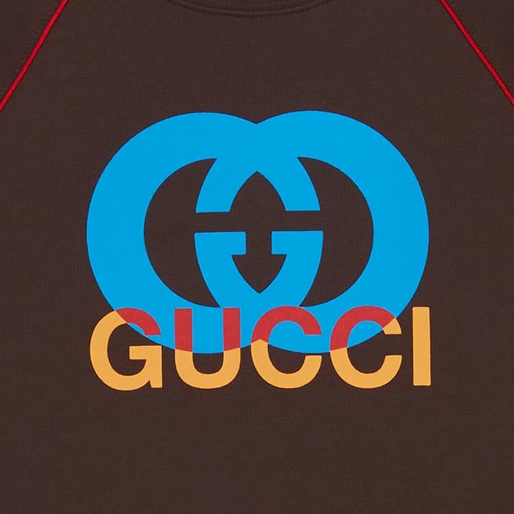 GUCCI Худи-ханьфу платье для детей FW23 коричневый детская одежда - изображение 3