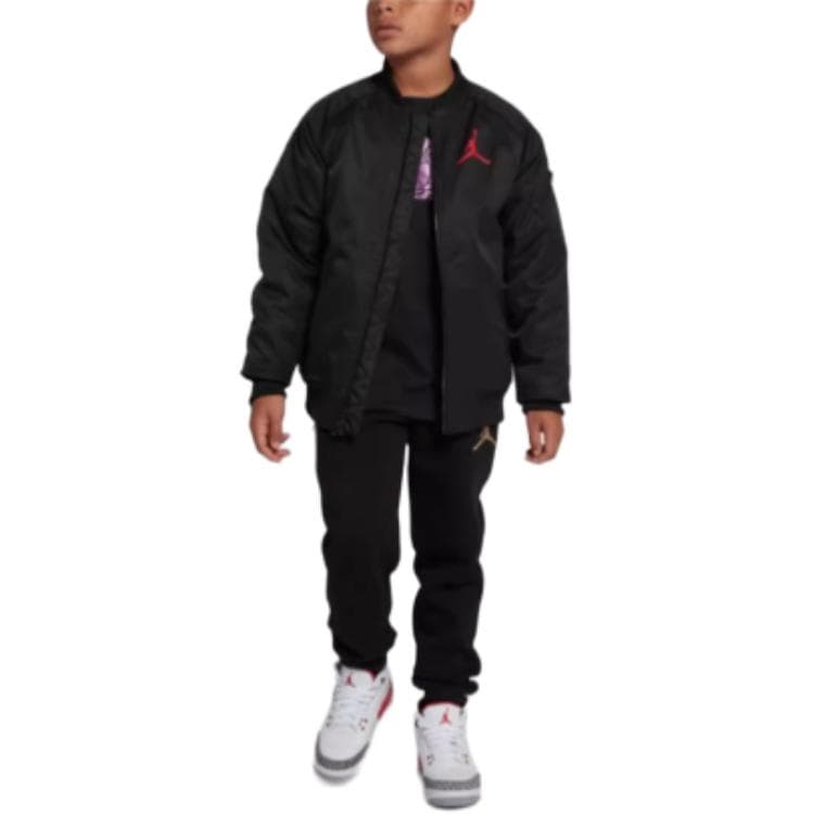 Jordan Jacket с принтом логотипа, термозащитный, черный, детский - изображение 3