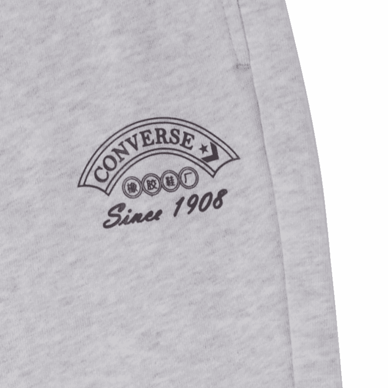 Штаны Converse Конверс Принт с буквами Эластичный манжет Вязаные Тренировочные брюки Унисекс Светло-серый - изображение 4