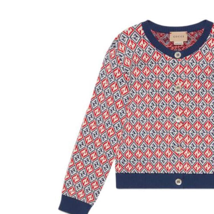Gucci SS22 Jacquard Knit Sweater Kids Blue - изображение 5