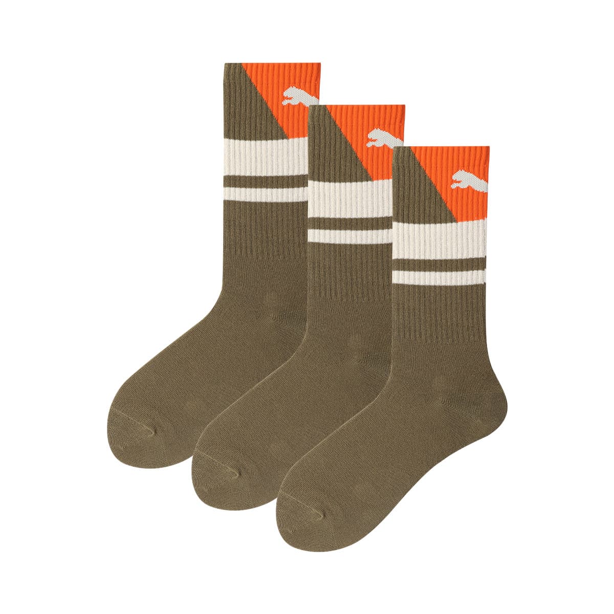 Носки PUMA Mid Socks Green 3-Pack - изображение 3