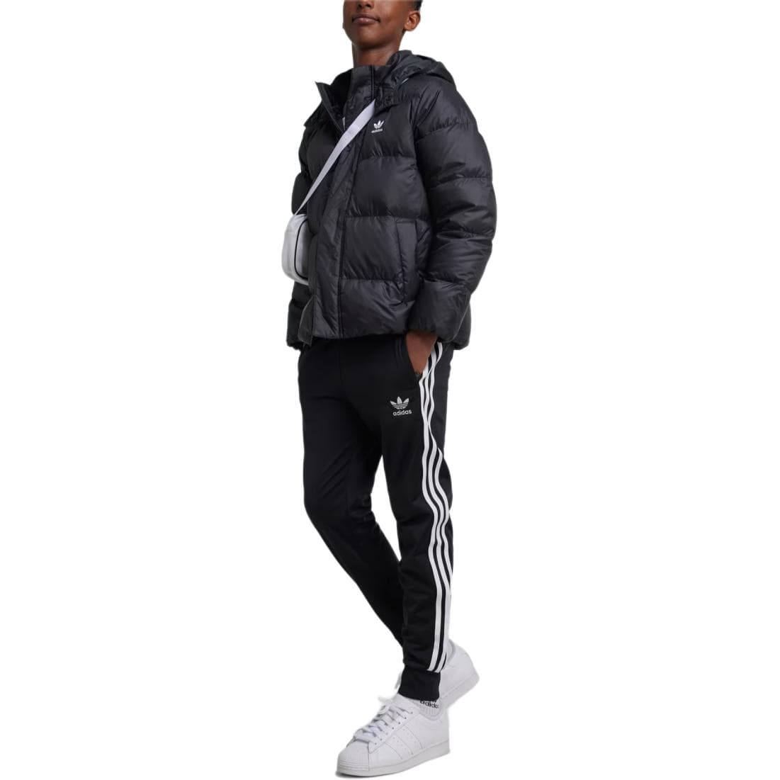 Adidas Originals Хлопковый пуховик Adicolor Черный Детский Возраст 3-7 лет - изображение 2