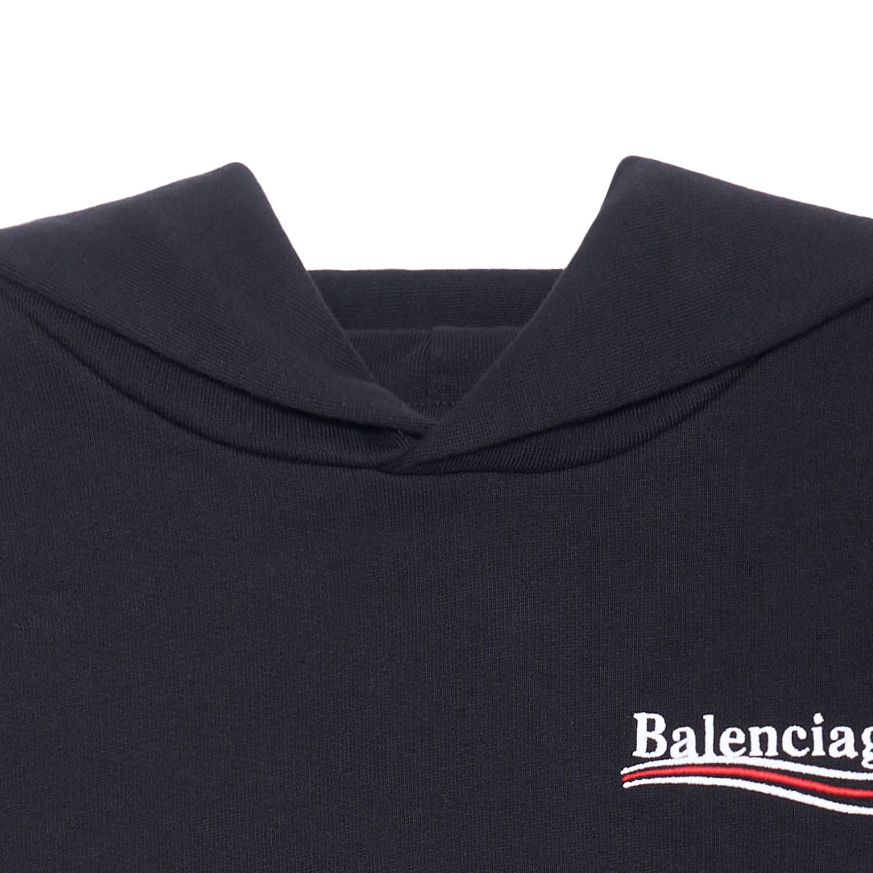 Balenciaga FW22 Logo Hoodie Kids Black - изображение 4