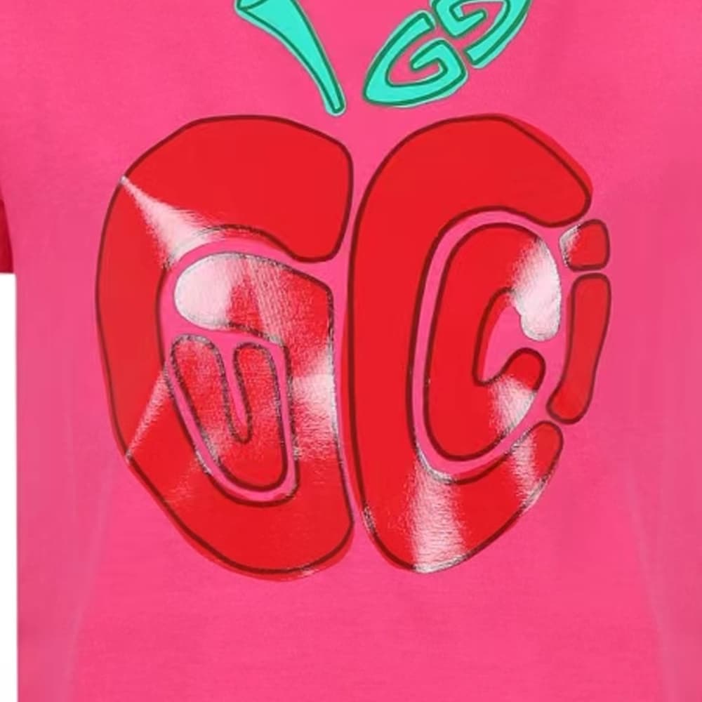 Футболка Gucci Kids Apple Print T-Shirt - изображение 5