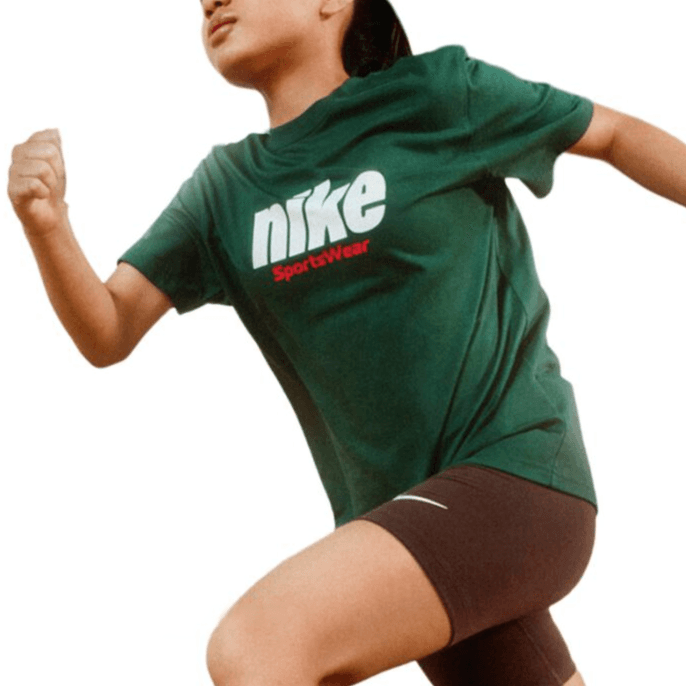 Футболка Nike Sportswear Каньон Зеленый KIDS T-рубашки - изображение 3