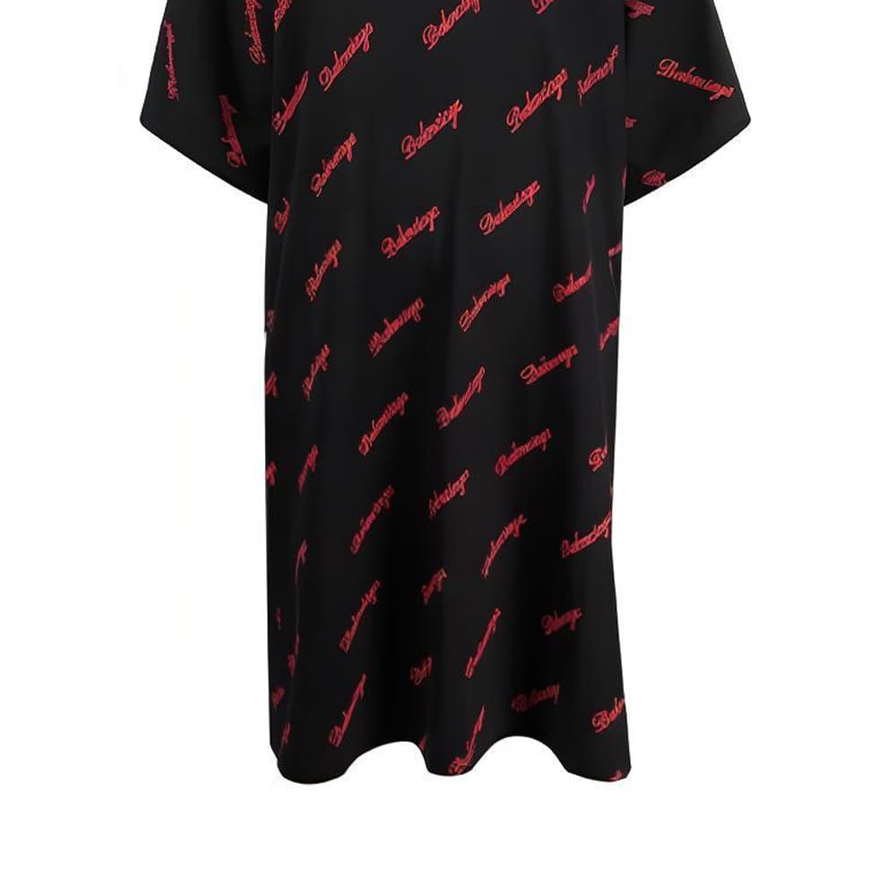 Платье Balenciaga SS22 Logo Dress Black - изображение 3
