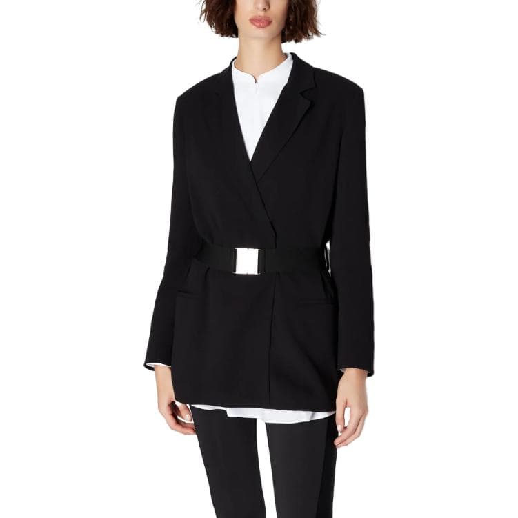 ARMANI EXCHANGEAE FW23 Бизнес Костюм Пальто Женские Черный - изображение 2