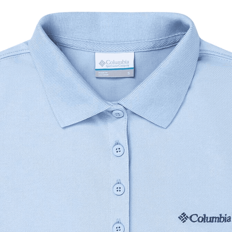 COLUMBIA Поло Женские Светло-синий - изображение 3