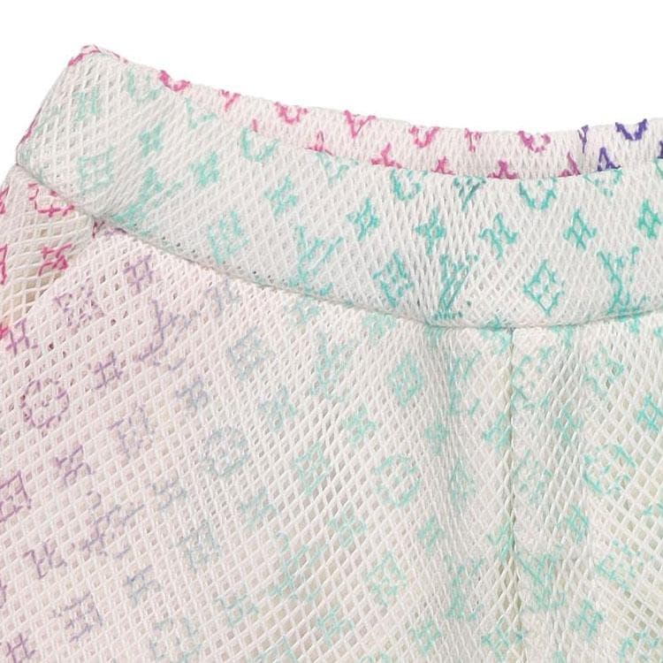 Шорты Louis Vuitton SS22 Gradient Logo Shorts White - изображение 4