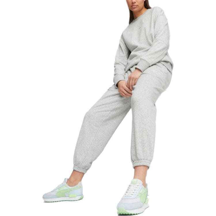 Худи PUMA Светло-меланжевый серый Женские Толстовка - изображение 3