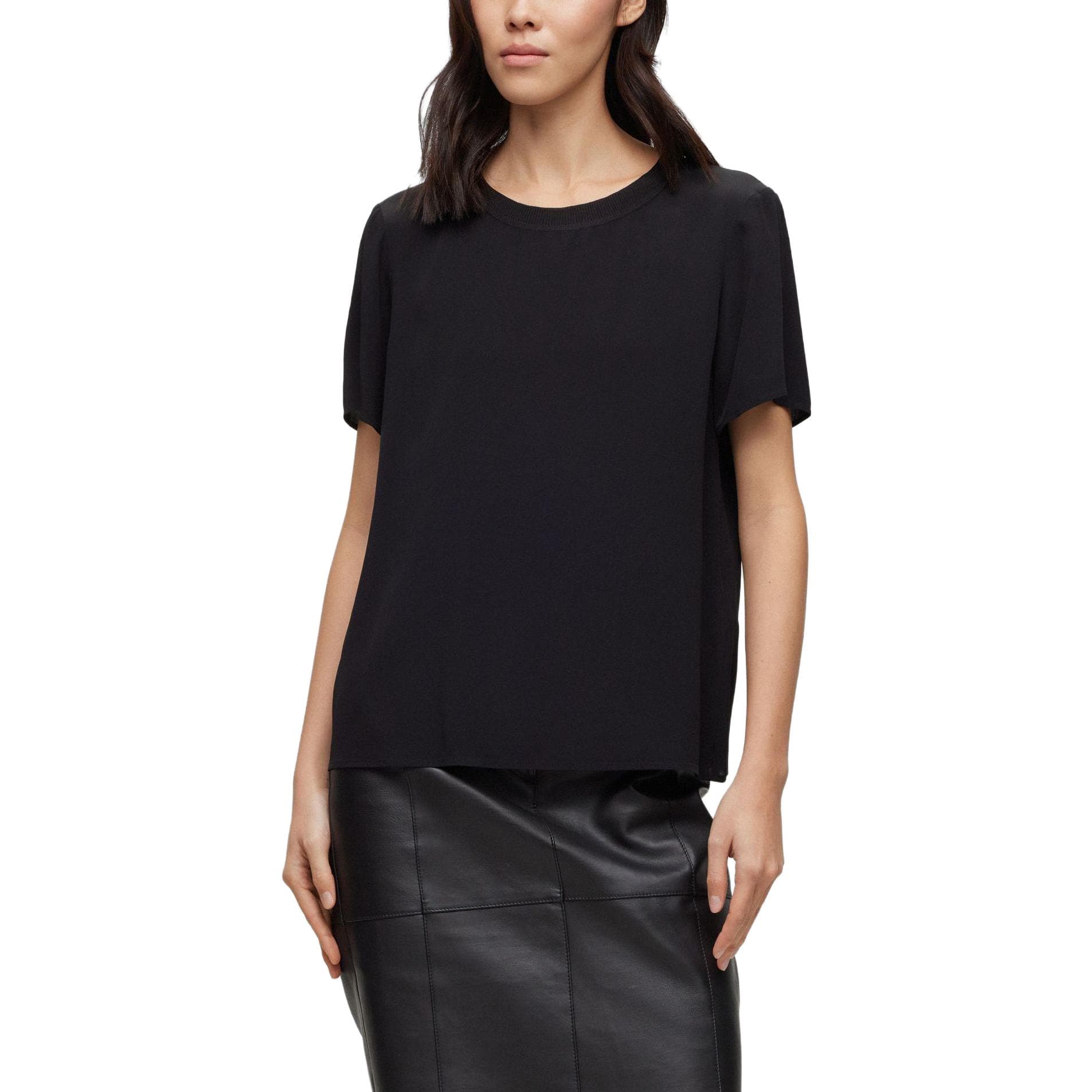 Футболка HUGO BOSS Черные Женские Футболки - изображение 4