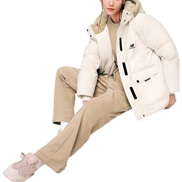 Пуховик New Balance FW22 Logo Print Down Jacket White - изображение 4