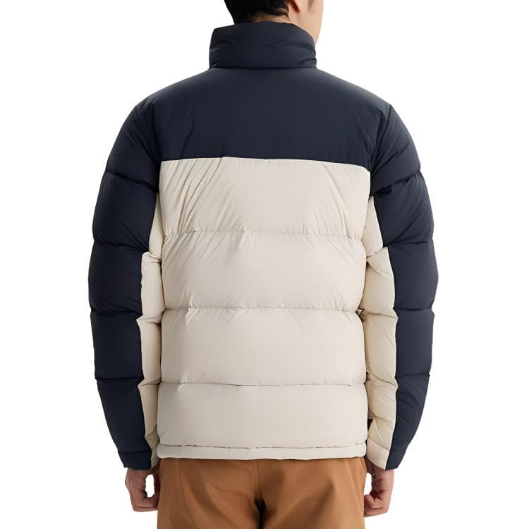 Зимняя куртка Columbia Casual Outdoor Мужской пуховик Бежевый Черный - изображение 2
