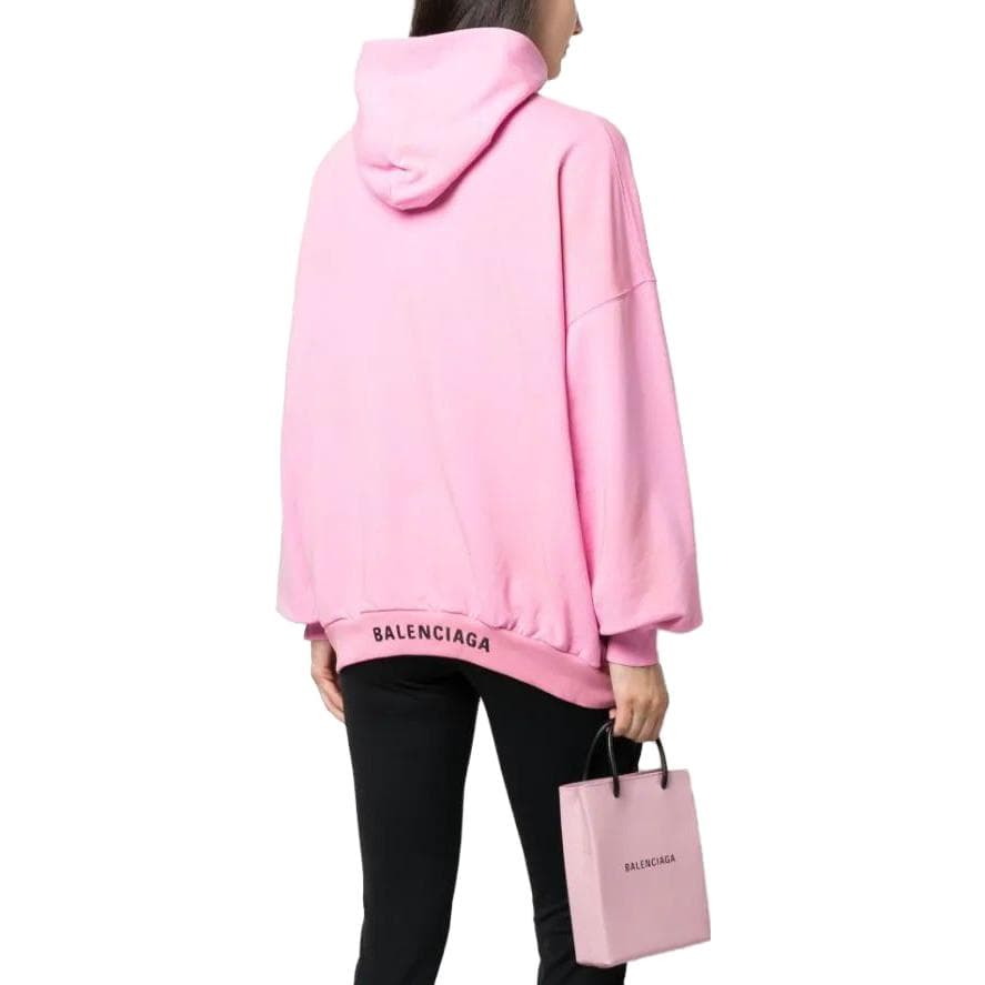 Худи Balenciaga FW23 Толстовка Свободный крой Женский Розовый - изображение 4