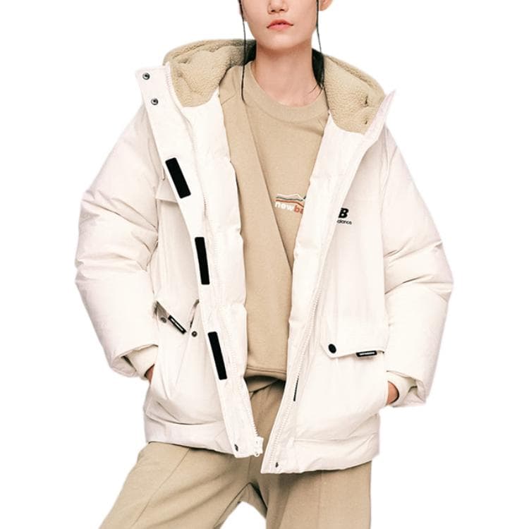Пуховик New Balance FW22 Logo Print Down Jacket White - изображение 3