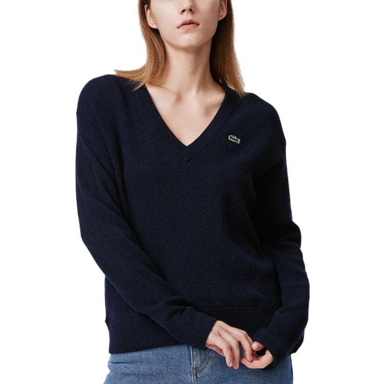 Кофта LACOSTE Темно-синий женский трикотаж - изображение 4