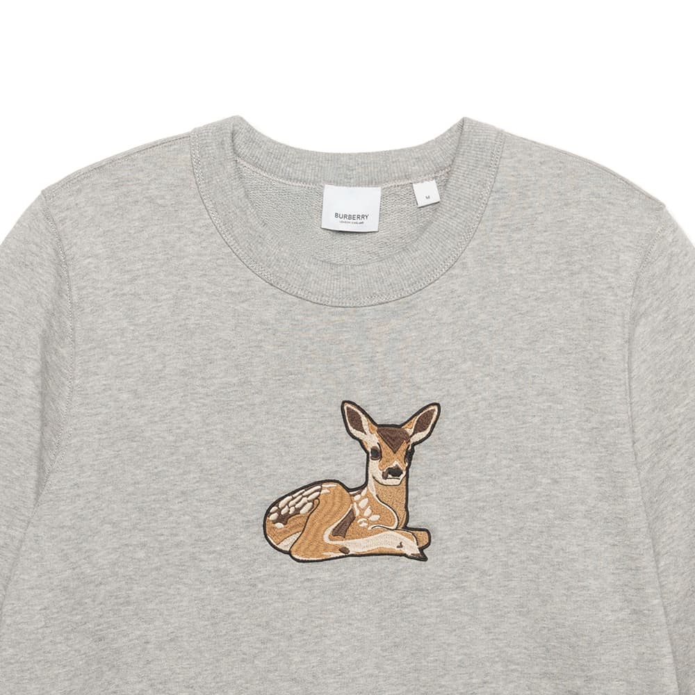 Кофта Burberry Deer Print Sweatshirt Light Grey - изображение 3
