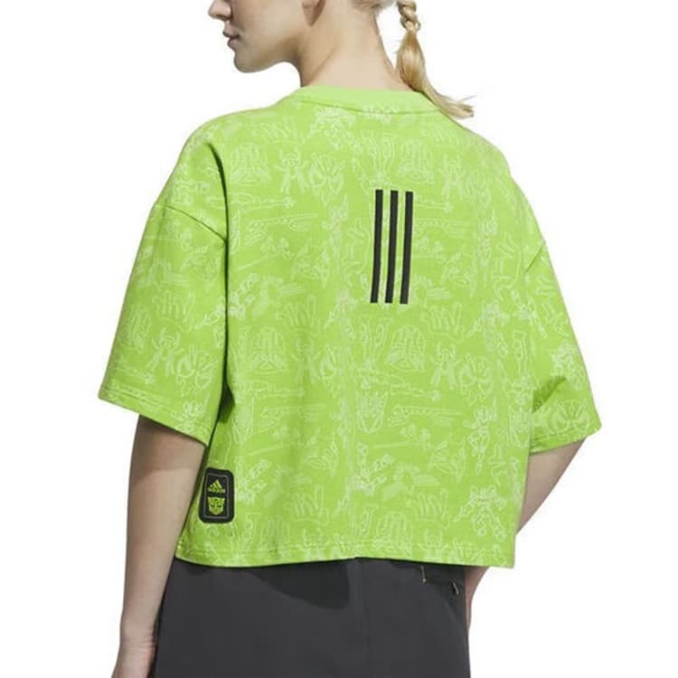 Футболка adidas x Transformers Желтые Женские T-рубашки - изображение 5