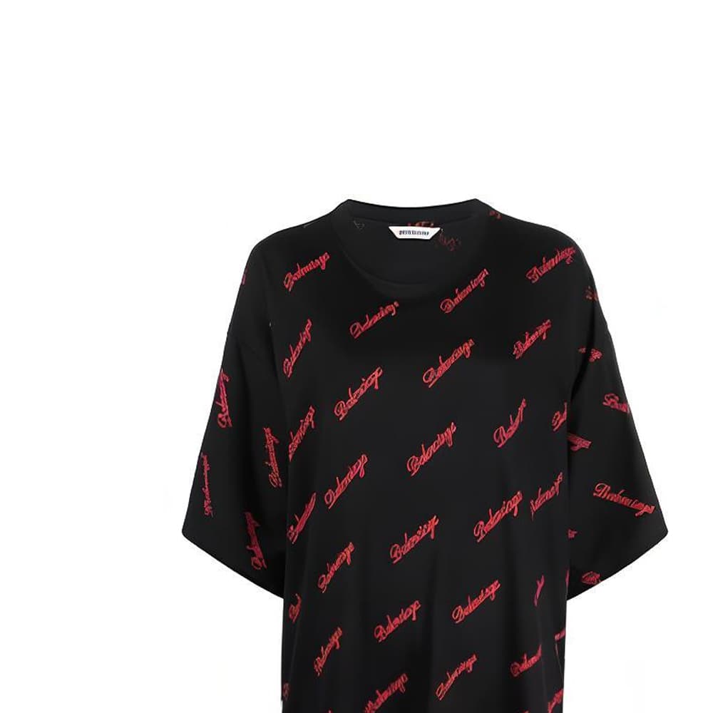 Платье Balenciaga SS22 Logo Dress Black - изображение 2