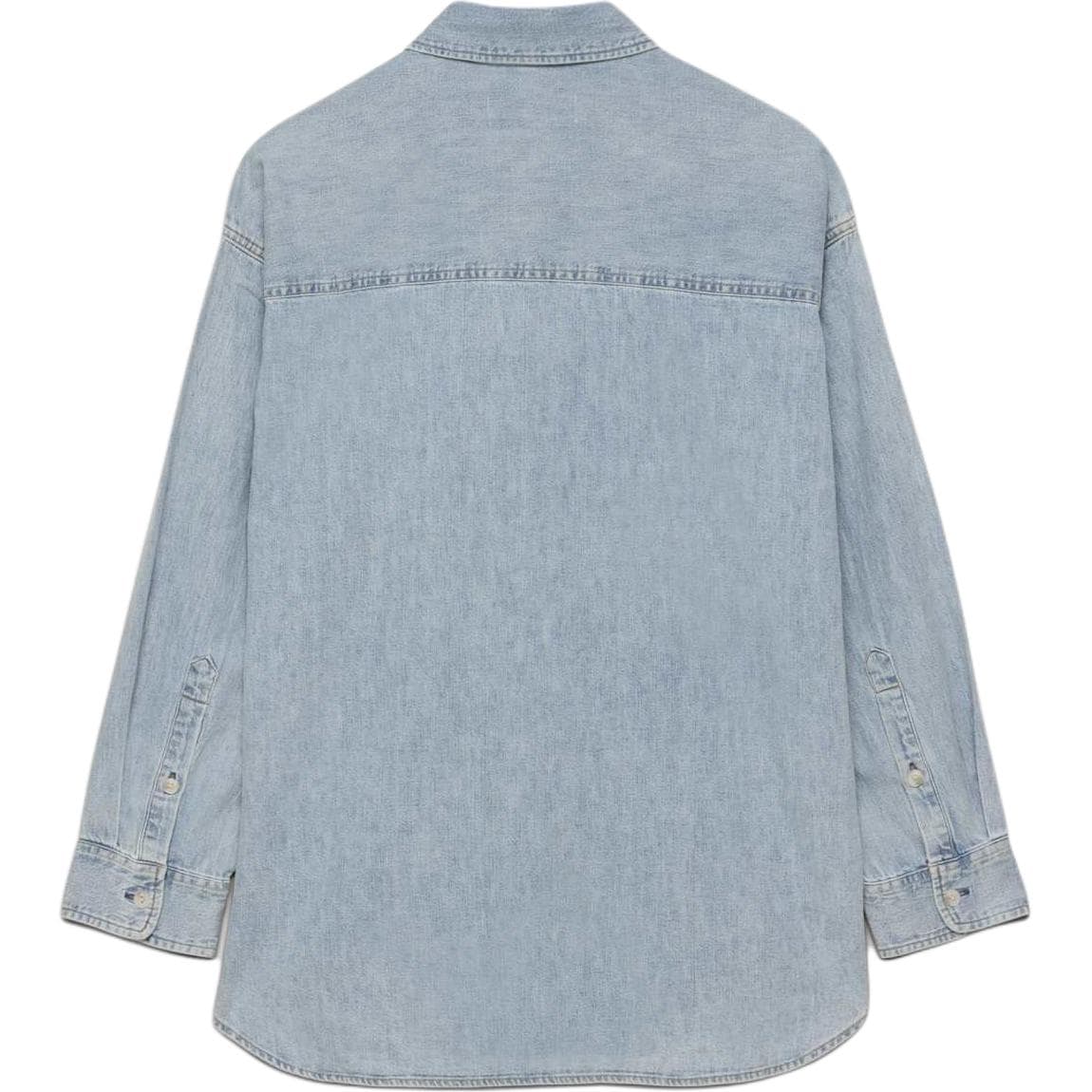 Блузка ARITZIA Деним FORUM 80-е Уютный Деним Рубашка Женская Pctr Ths BLEU Pctr Синий - изображение 2