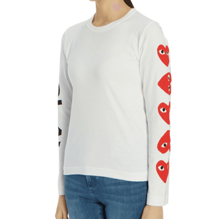 Футболка CDG Play 5 Heart LogoT - изображение 6