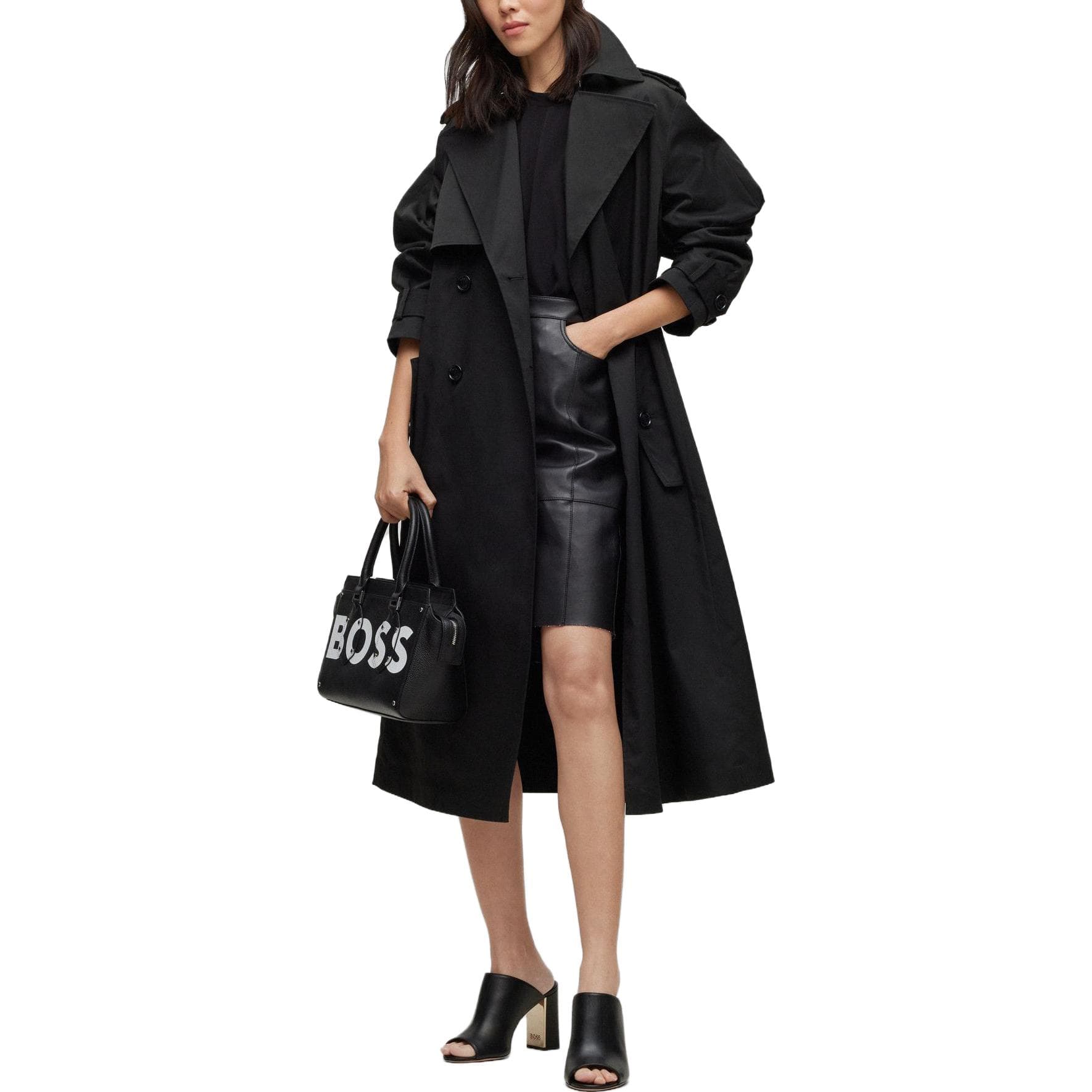 Футболка HUGO BOSS Черные Женские Футболки - изображение 2