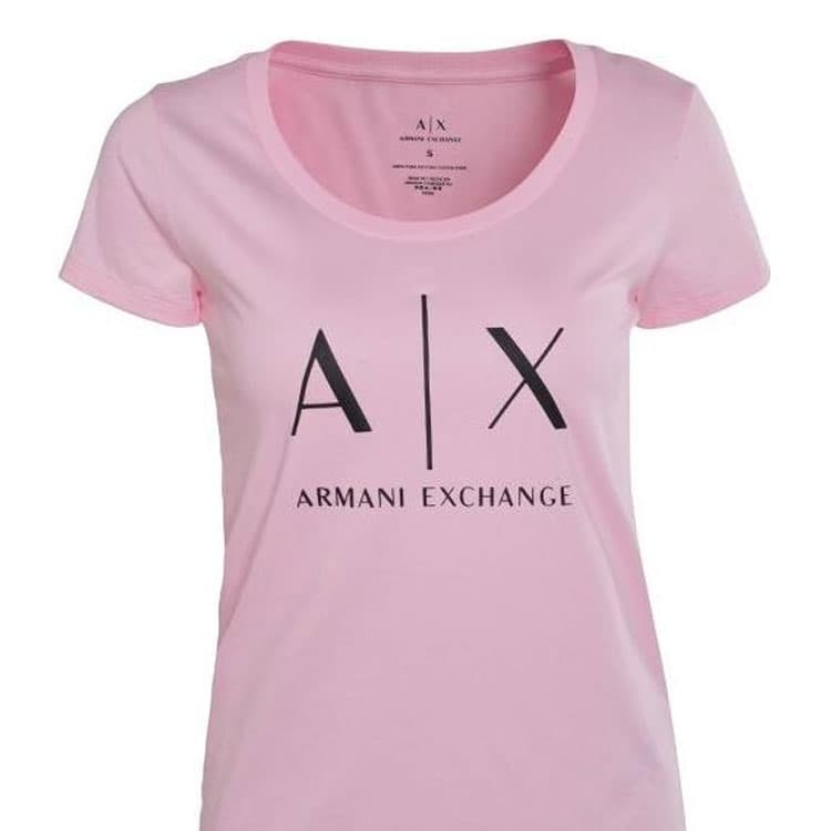 Футболка ARMANI EXCHANGE Розовые Женские Футболки - изображение 4