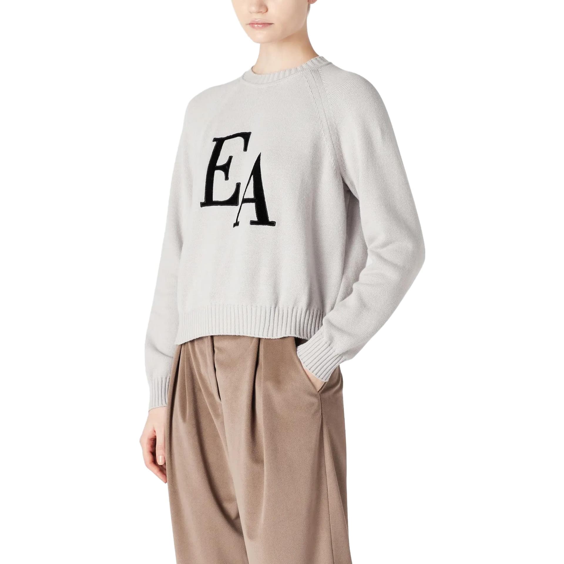 Кардиган EMPORIO ARMANI FW23 Свитер Женский Облачный Серый - изображение 3