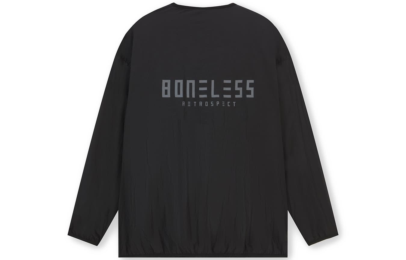 Футболка BONELESS Плетеный круглый вырез нейлон экстра свободный легкий контрастные цвета фотохромный синий универсальный повседневный длинный рукав футболка унисекс - изображение 2