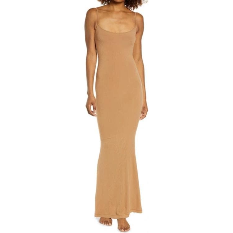 SKIMS Soft Lounge Long Slip Dress Camel - изображение 2