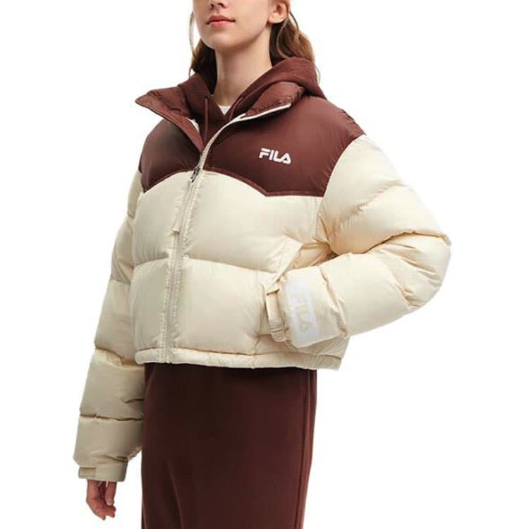 Пуховик FILA ORIGINALE Пуховик Женский Пшенично-соломенный Бежевый - изображение 3