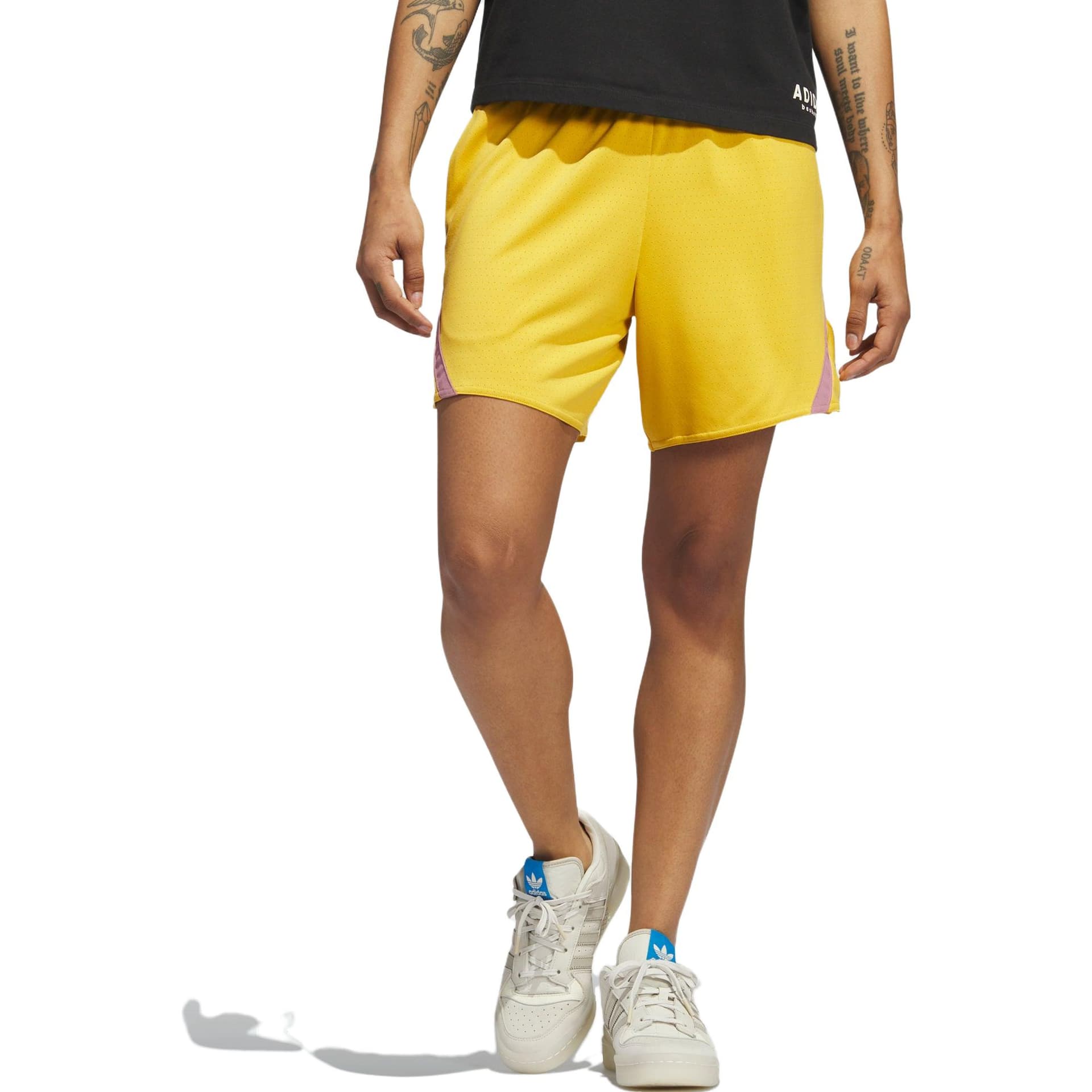 Шорты Adidas Повседневные шорты Женские Желтый - изображение 2