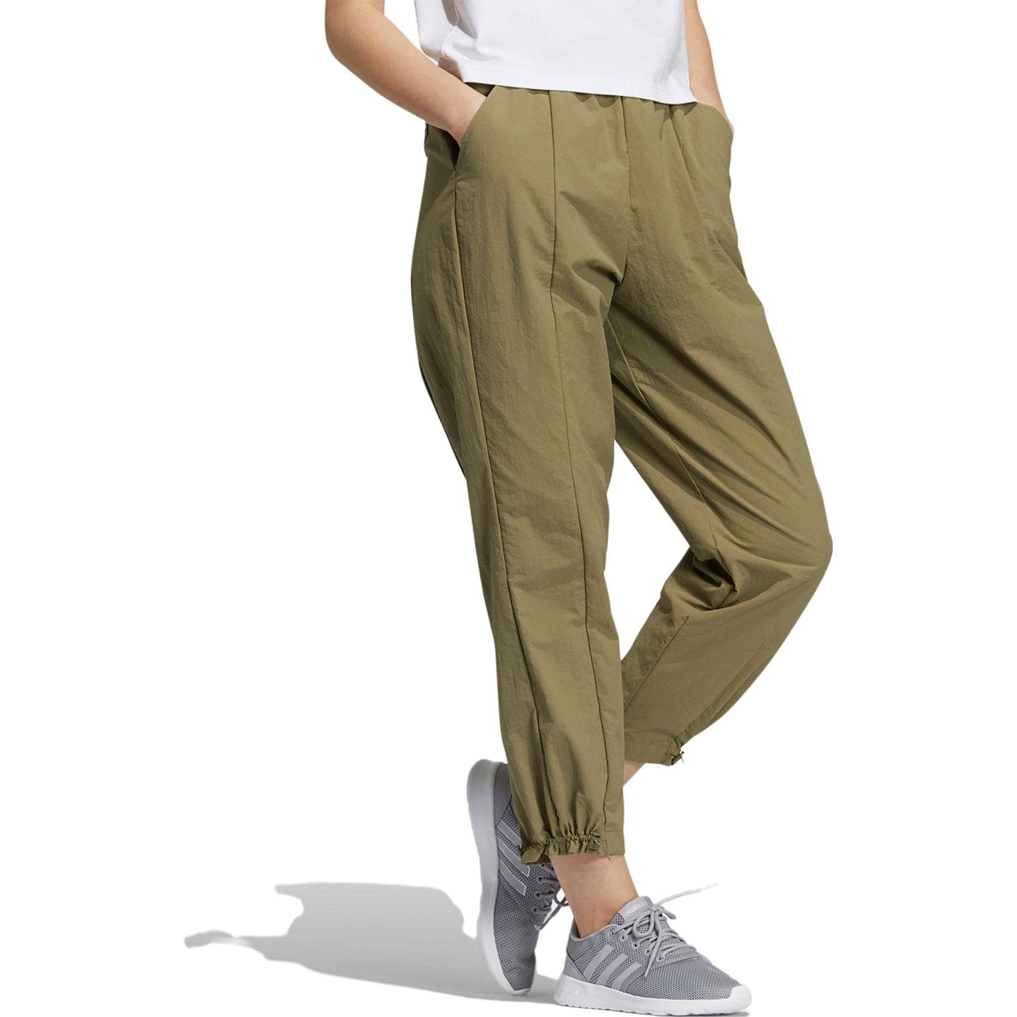 Штаны ADIDAS NEO Коричневые Женские Повседневные Брюки - изображение 4